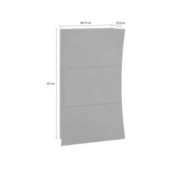 Scarpiera 3 ante bianca lucida 71x122h cm in legno - Borea