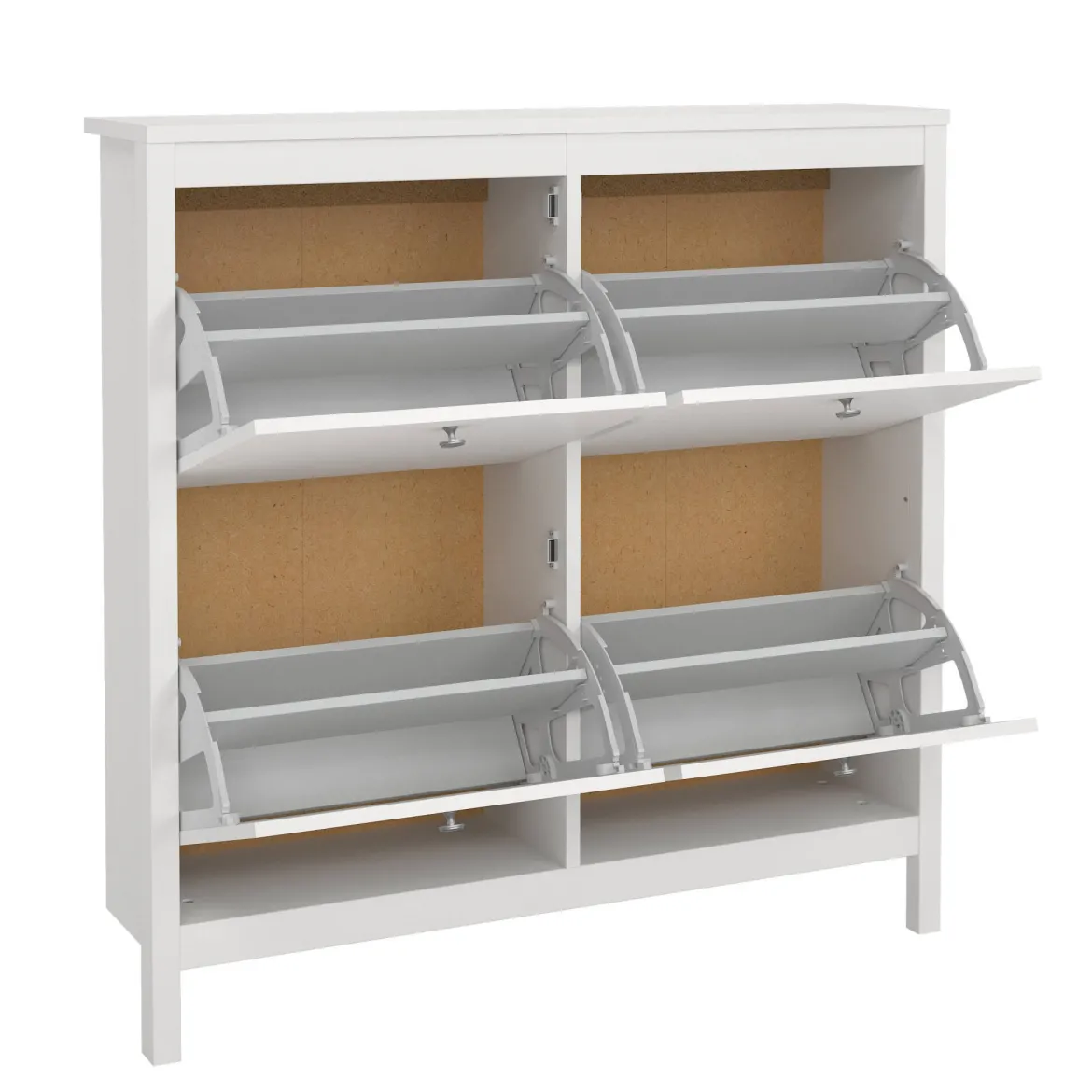 Scarpiera 4 ante bianca 102x102h cm - Actinidia
