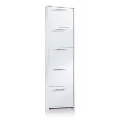 Scarpiera 5 ante bianca 50x178h cm - Asclepio