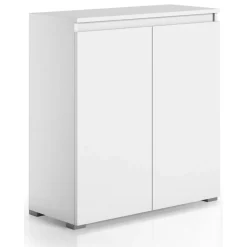 Scarpiera 2 ante bianca 80x102h cm con ripiani regolabili - Astrina
