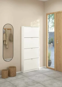 Scarpiera 4 ante bianca 70x162h cm - Desideria