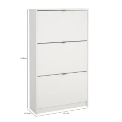 Scarpiera 3 ante bianca 70x123h cm - Irina
