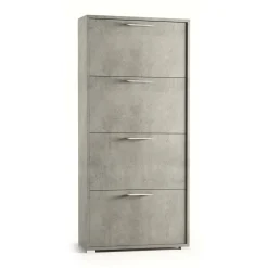 Scarpiera 4 ante cemento 67x147h cm - Adeindein