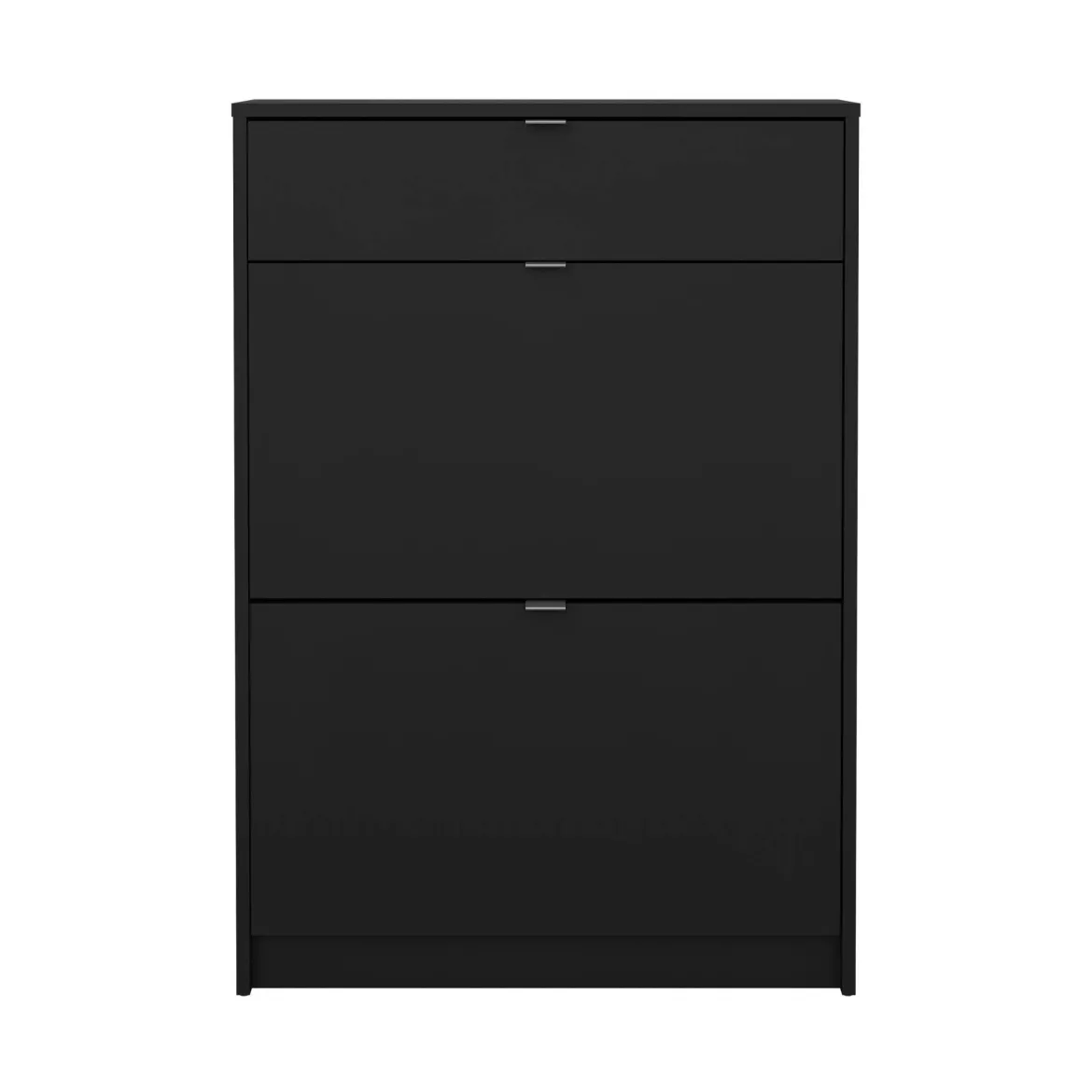 Scarpiera 2 ante e 1 cassetto nera 70x101h cm - Theophile