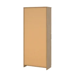 Scarpiera 4 ante e 1 cassetto rovere e nera 80x191h cm - Jangmi