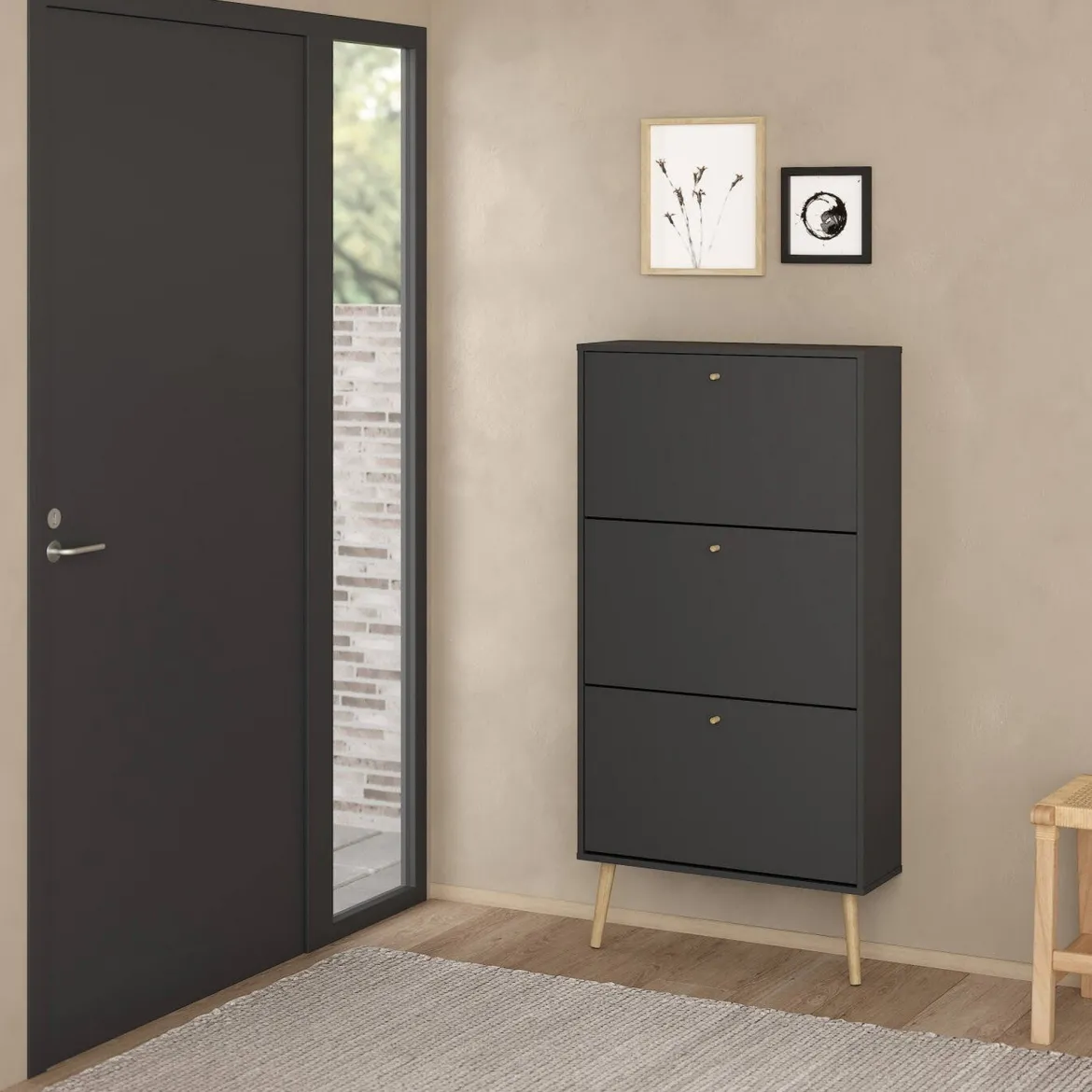 Scarpiera 3 ante grigia 70x139h cm - Fung