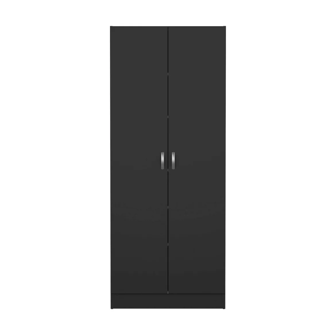 Scarpiera 2 ante nera 69x170h cm con ripiani regolabili - Erinni