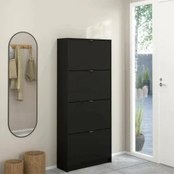 Scarpiera 4 ante nera 70x162h cm - Epidoto