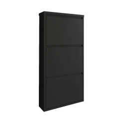 Scarpiera 3 ante nera 50x104h cm in metallo - Alexa