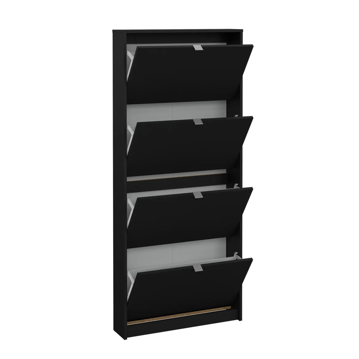 Scarpiera 4 ante nera 70x162h cm 12 paia - Desideria