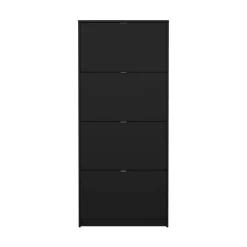 Scarpiera 4 ante nera 70x162h cm 12 paia - Desideria