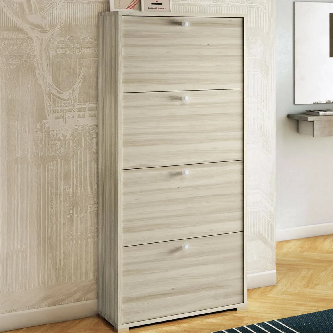 Scarpiera 4 ante rovere 67x147h cm - Adeindein