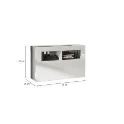 Scarpiera bianca lucida 91x57h cm - Bernardin