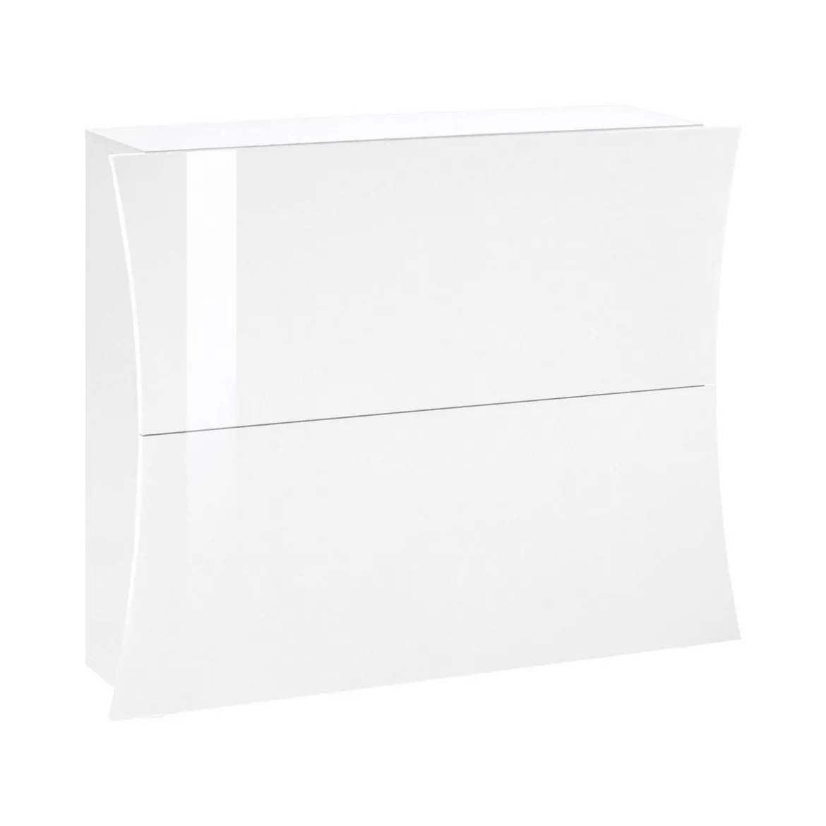 Scarpiera Bianco Lucido 16 Paia 2 Ante 101x27x82h cm, 4 Vani - Kronos