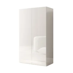 Scarpiera Bianco Lucido 5 Ripiani 20 Paia 72.5x36x86h cm, 6 Vani - Angitola