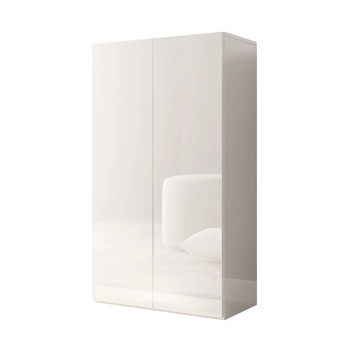 Scarpiera Bianco Lucido 5 Ripiani 20 Paia 72.5x36x86h cm, 6 Vani - Angitola
