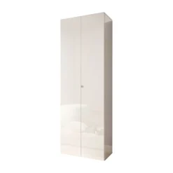 Scarpiera Bianco Lucido 6 Ripiani 21 Paia 63x35x186h cm, 7 Vani - Genuri