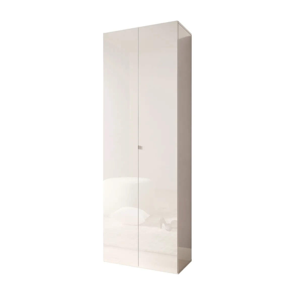Scarpiera Bianco Lucido 6 Ripiani 21 Paia 63x35x186h cm, 7 Vani - Genuri