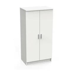 Scarpiera Bianco Opaco Modulabile 12 Ripiani 55x35x108h cm, 4 Ante - Abram