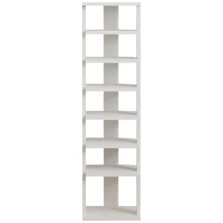 Scarpiera Bianco 8 Paia 8 Ripiani 30x30x110h cm, 7 Vani - Soddi