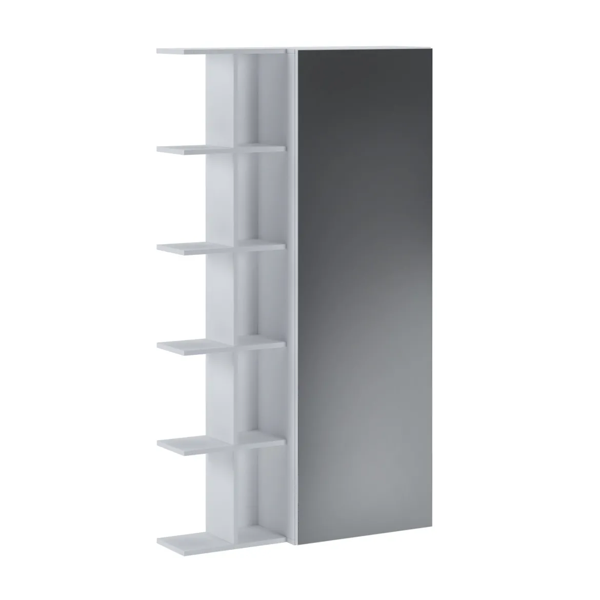 Scarpiera Bianco 14 Ripiani 17 Vani 88x28x160h cm, Un'anta - Pero