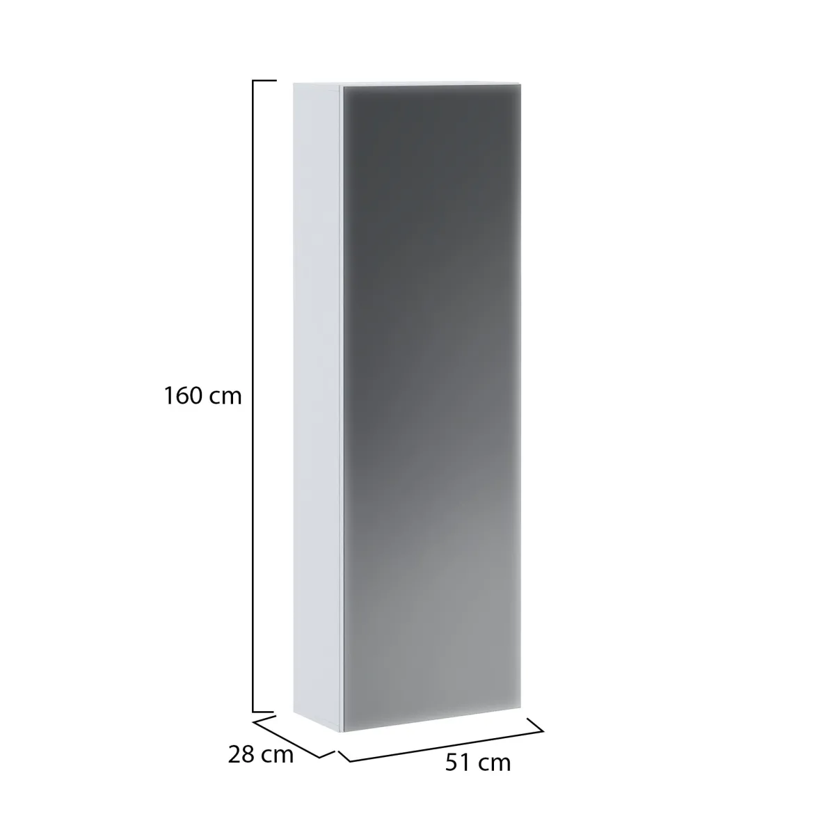 Scarpiera Bianco 6 Ripiani 7 Vani 51x28x160h cm, Un'anta - Stazzema