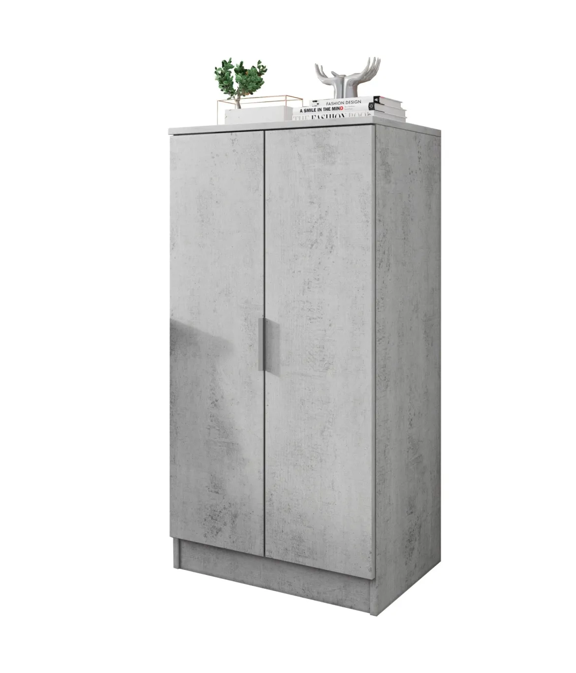 Scarpiera Bianco 6 Ripiani 7 Vani 55x40x108h cm, 2 Ante - Vidracco