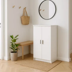 Scarpiera classica 2 ante bianca opaca 54x108h cm - Abram