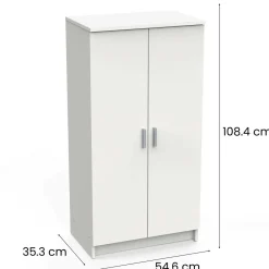 Scarpiera classica 2 ante bianca opaca 54x108h cm - Abram