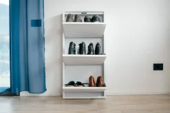 Scarpiera Dpapi, 50x15h103 cm, Bianco