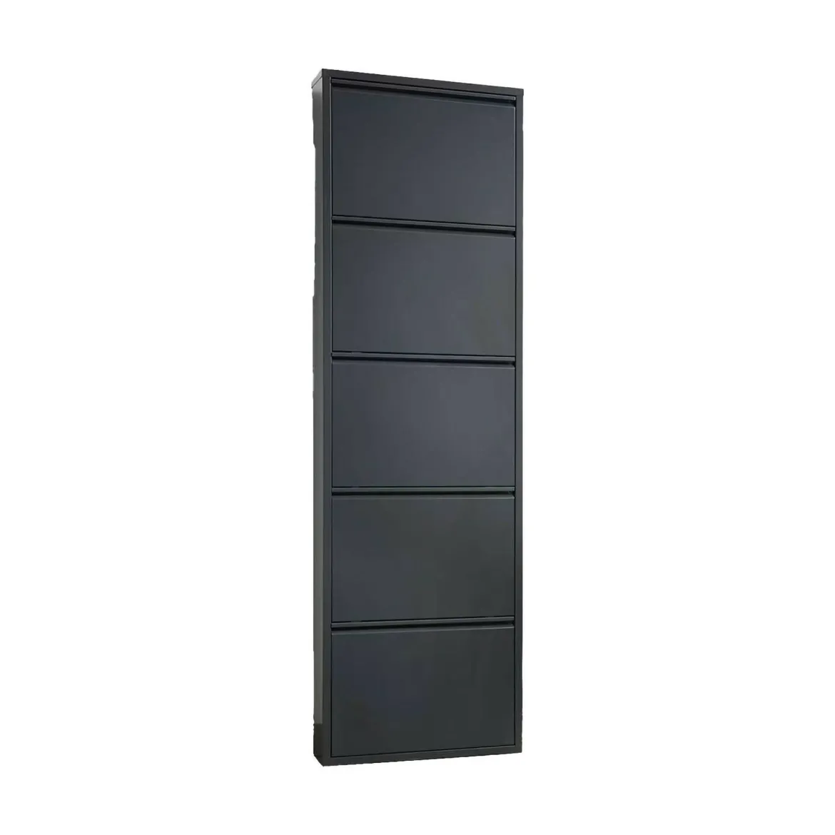Scarpiera in metallo 5 ante nera 50x172h cm in metallo - Afrend