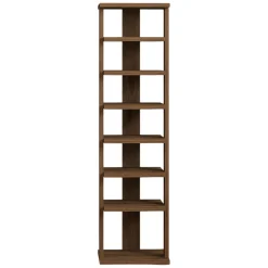 Scarpiera Marrone Noce 8 Paia 8 Ripiani 30x30x110h cm, 7 Vani - Soddi