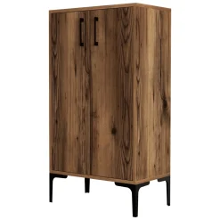 Scarpiera Marrone Noce 4 Ripiani 8 Paia 60x35x111h cm, 2 Ante - Cavalieri