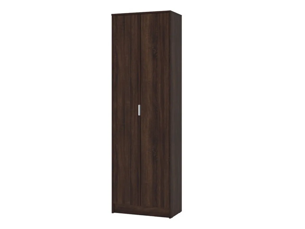 Scarpiera Marrone Noce 6 Ripiani 2 Ante 60x33x191.5h cm, Maniglie Incluse - Delizia
