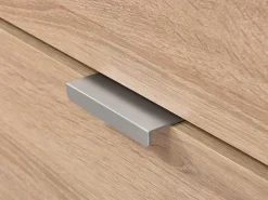 Scarpiera Marrone Rovere Chiaro un Ripiano 4 Ante 58x18x155.5h cm, kit Fissaggio a Muro Incluso - Pesche