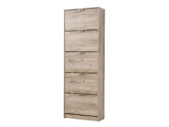 Scarpiera Marrone Rovere Grigio 6 Ripiani 6 Vani 67x28x119h cm, 3 Ante - Varna