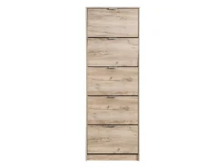 Scarpiera Marrone Rovere Grigio 6 Ripiani 6 Vani 67x28x119h cm, 3 Ante - Varna