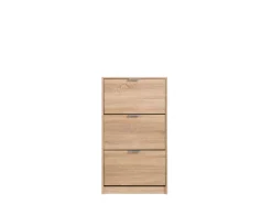 Scarpiera Marrone Rovere 6 Ripiani 3 Ante 67x28x119h cm, Maniglie Incluse - Marradi
