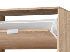 Scarpiera Marrone Rovere 8 Ripiani 4 Ante 67x28x155.5h cm, Maniglie Incluse - Santina