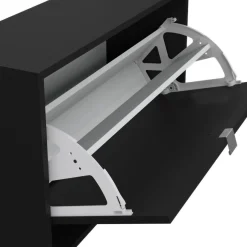 Scarpiera Nero Colore Ante Nero 70.3x24.05x41.8h cm, - Ordona