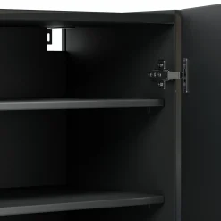 Scarpiera Nero Lucido Trasparente 5 Ripiani 20 Paia 60x40x190h cm, 6 Vani - Zumaglia