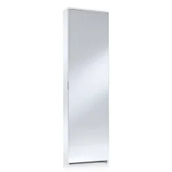 Scarpiera 10 paia bianca 50x178h cm con specchio - Amonature