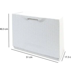 Scarpiera 6 paia bianca 51x40h cm in plastica - Aseo