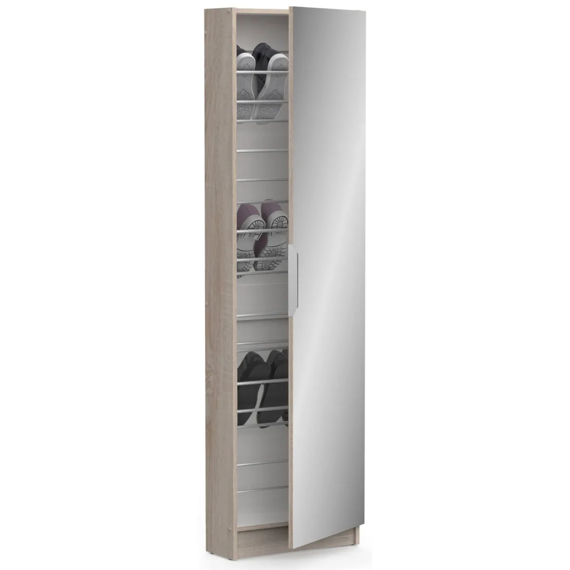 Scarpiera 12 paia rovere 50x180h cm - Baucina