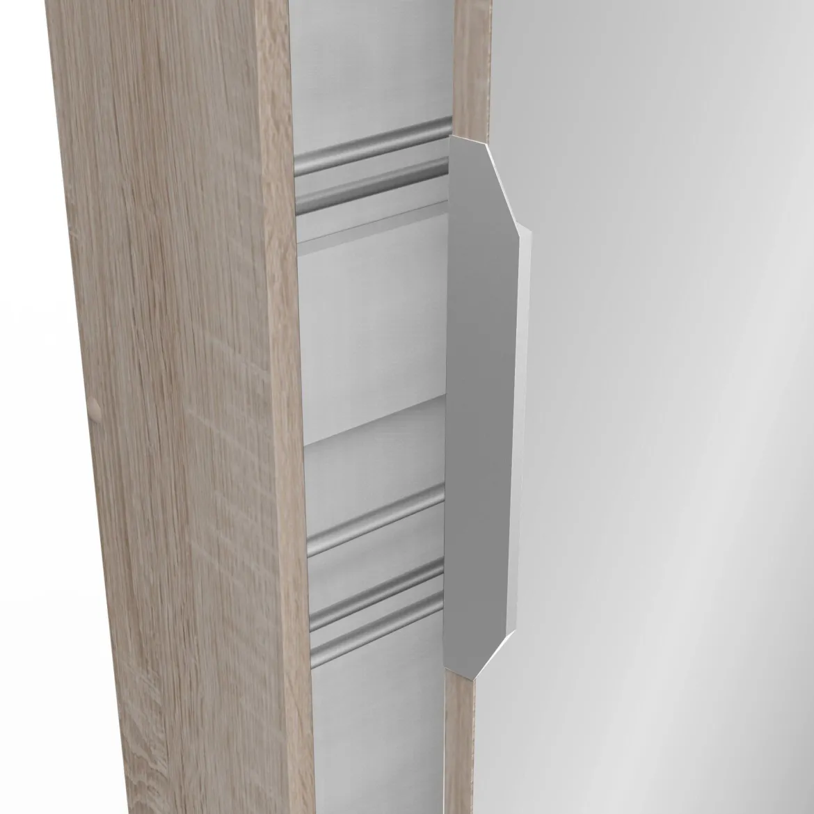 Scarpiera 12 paia rovere 50x180h cm - Baucina