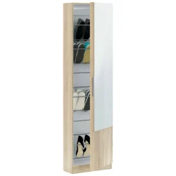 Scarpiera 16 paia rovere 50x180h cm con specchio - Euro