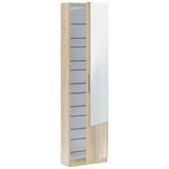 Scarpiera 16 paia rovere 50x180h cm con specchio - Euro