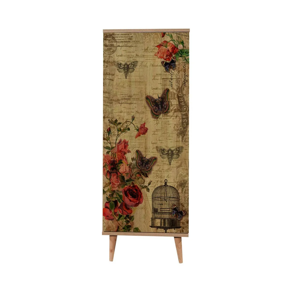 Scarpiera quercia e multicolore 50x135h cm - Dacrydium