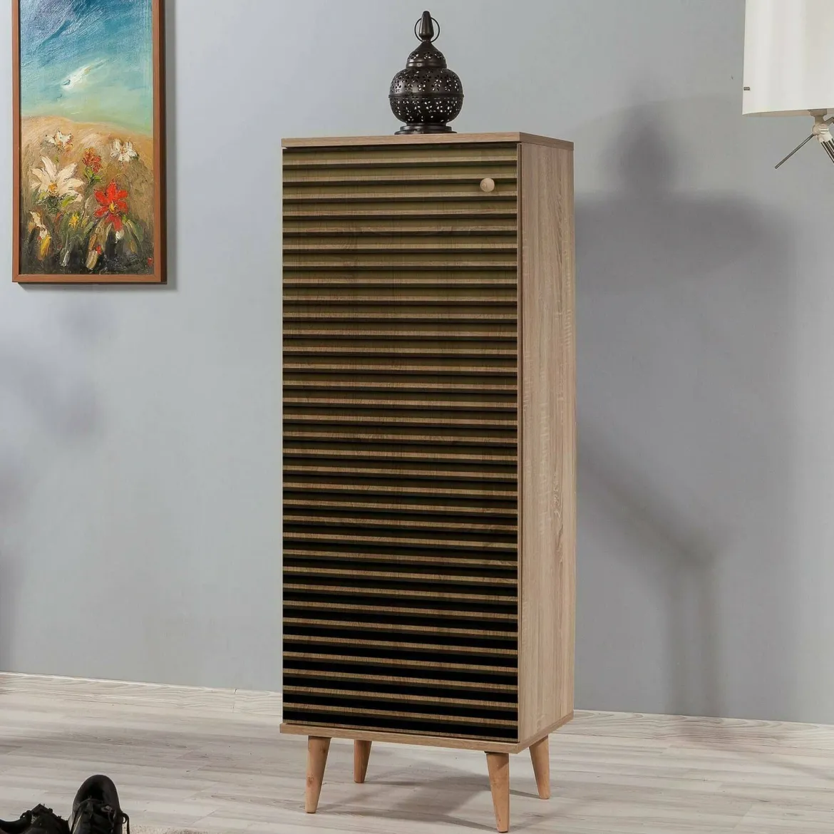 Scarpiera quercia 50x135h cm in legno - Giadeite