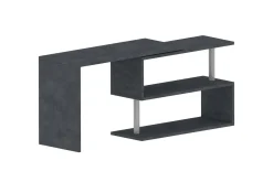 Scrivania angolare antracite 120x50cm - Topazio